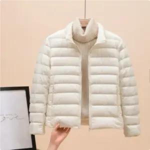 Warmth-Boosting Lightweight Padded Short Down Jacket for Women