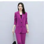 Business Suit Wide Leg Pants Two-piece Suit For Women