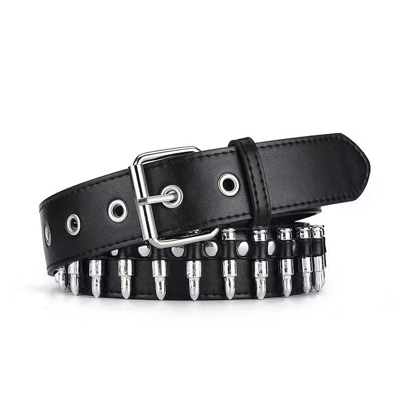 Statement Gothic Three-Row Studded Belt for Men & Women Statement Gothic Three-Row Studded Belt for Men & Women