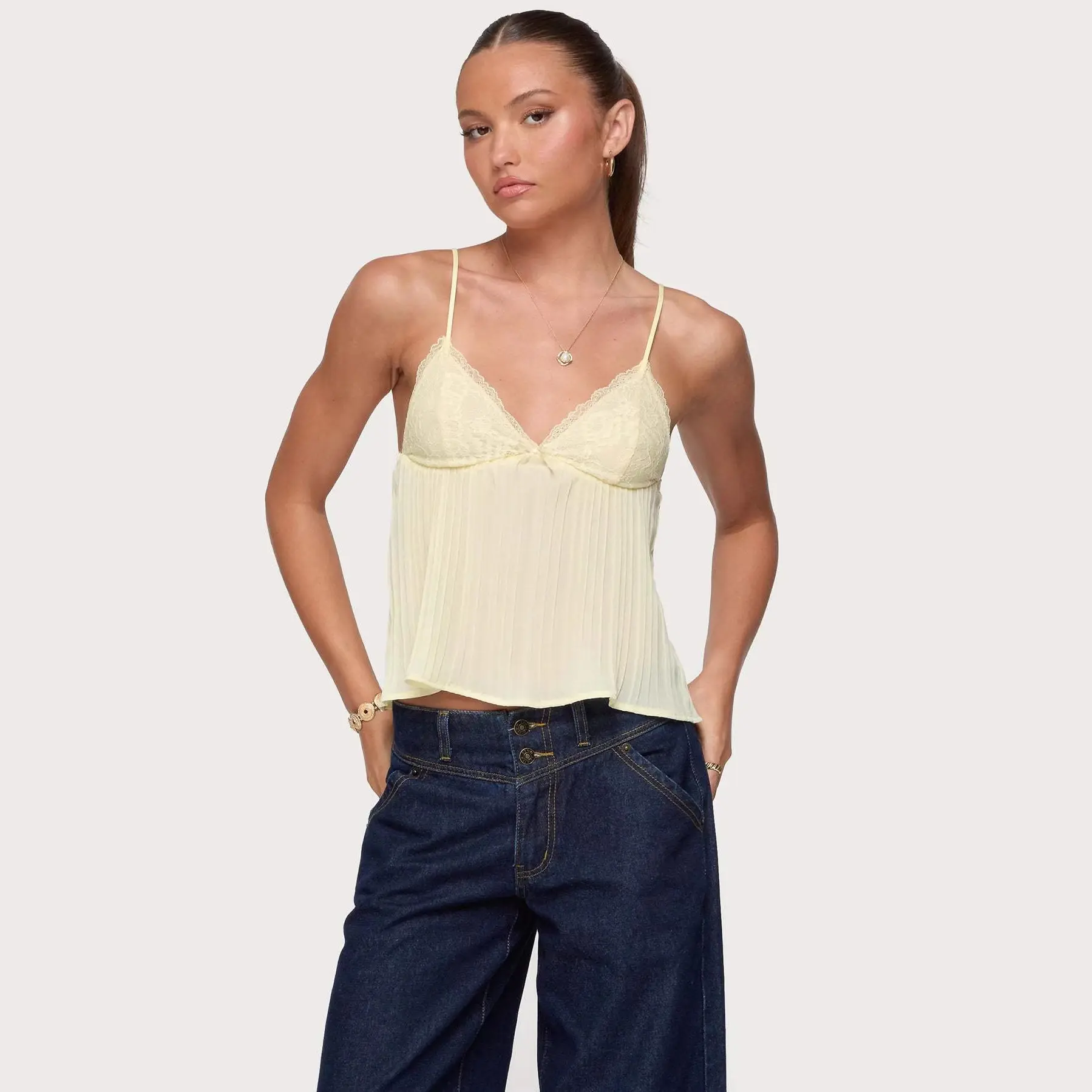 Summer New Style Personalized Sweet Ruffled Thin Top Summer New Style Personalized Sweet Ruffled Thin Top