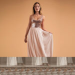 Sleeveless V-Neck Wedding Bridesmaid Dress
