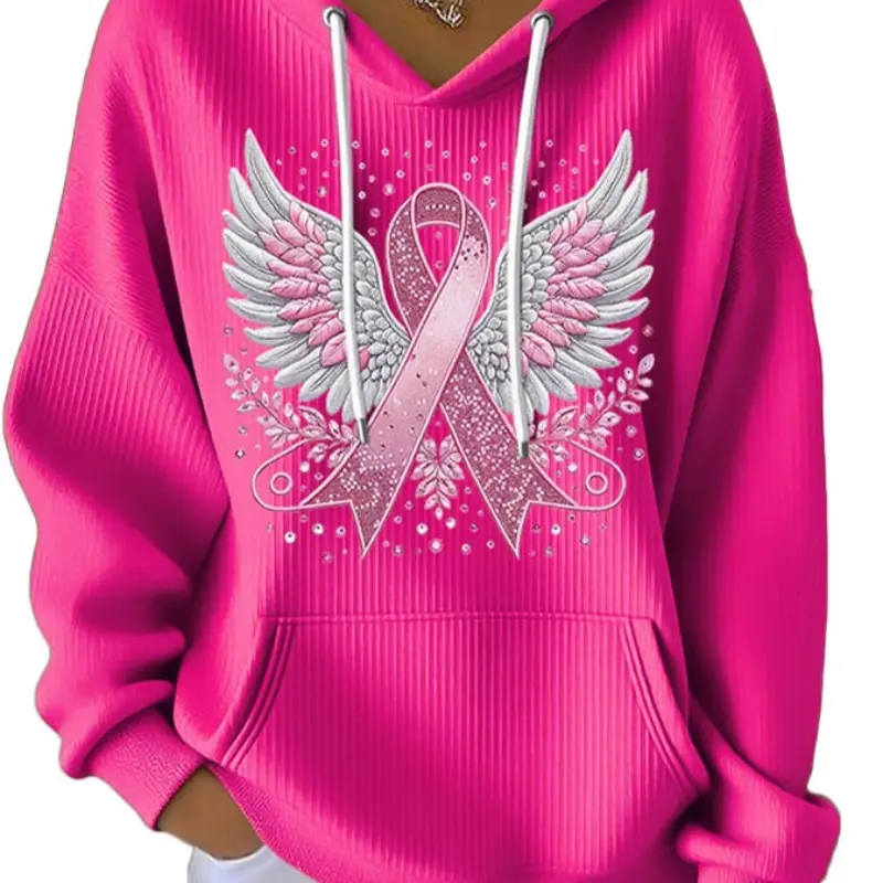 Women's Hooded Long-sleeved Pullover Shirt