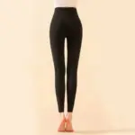 Winter High Waist Knee-pad Leggings Fashion Warm Double-sided Frosted Pants Solid Slim Trousers Women Clothing