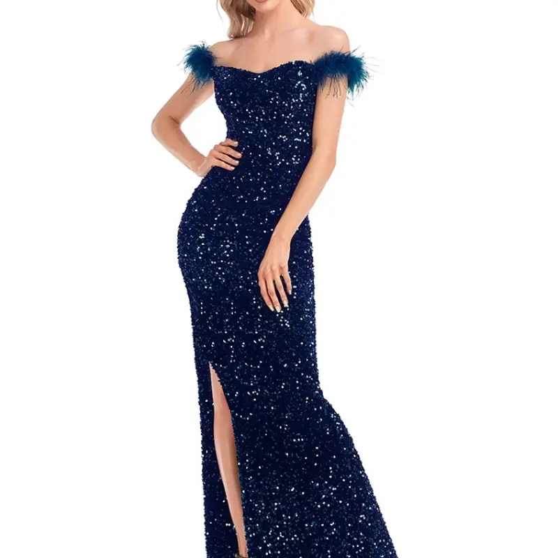 Elegant Temperament Split Fishtail Bridesmaid Dress Elegant Temperament Split Fishtail Bridesmaid Dress