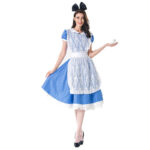 Women’s Maid Costume Uniform for Adult Stage, Polyester