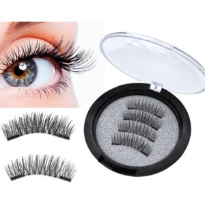 Secure Hold 3 D Double-Magnet False Eyelashes with Imported Fiber