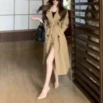 High-end Double-breasted Trench Coat For Women