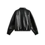Women's Street Black Lace Love Number Embroidered Lapel Jacket
