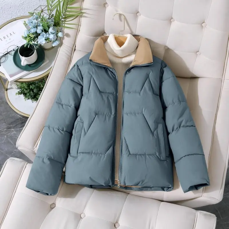 Warm Cropped Padded Cotton-Blend Jacket for Women