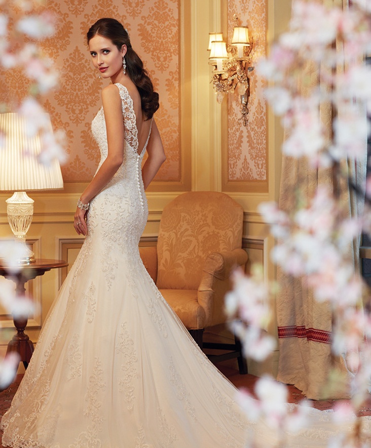 Adjustable Fit Lace Fishtail Wedding Dress, Sleeveless