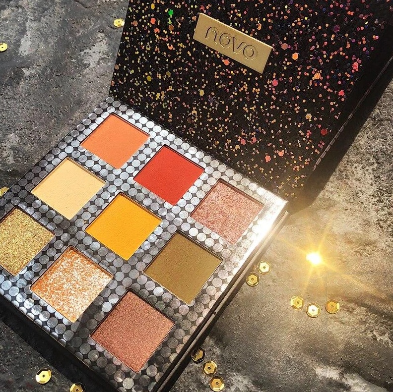Buildable 9-Pan Eyeshadow Palette with Multiple Shades