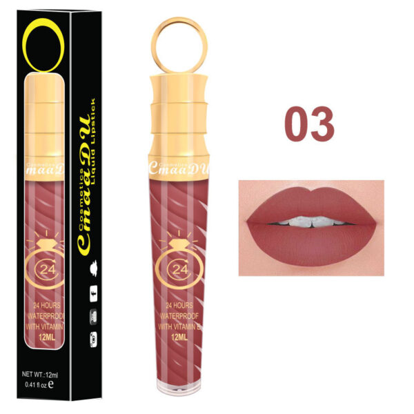 Non-Fading Matte Lip Gloss with No-Stick Cup, 12 ML