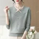 Thick Ribbed Pullover Knit Sweater for Loose Fit, Long Sleeve