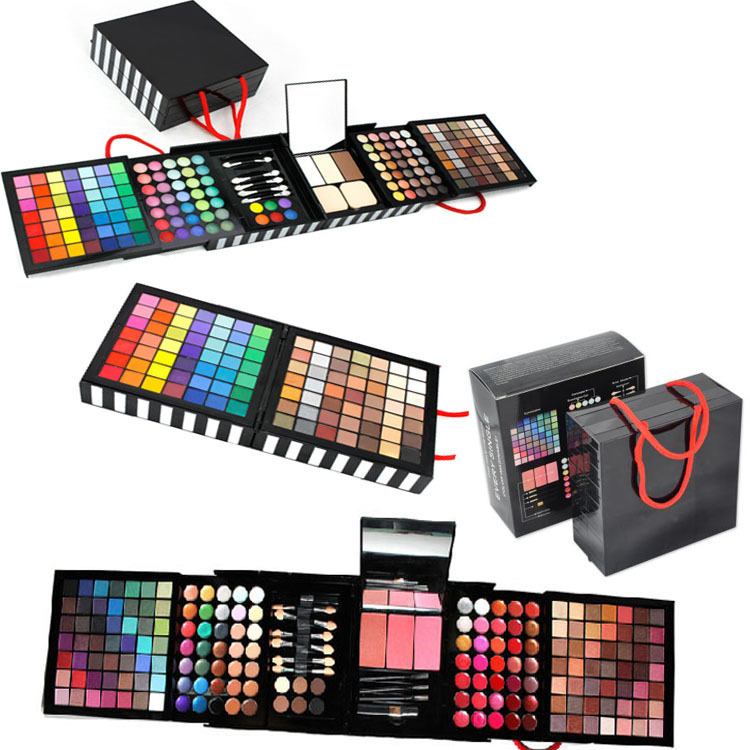 177-Color Eye Shadow & Bronzing Plate Makeup Set, Black 177-Color Eye Shadow & Bronzing Plate Makeup Set, Black