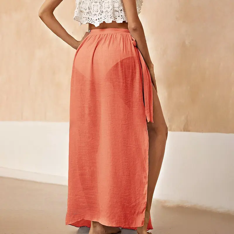Swim Skirt One-Piece with Patchwork Midi Wrap, One Size Swim Skirt One-Piece with Patchwork Midi Wrap, One Size