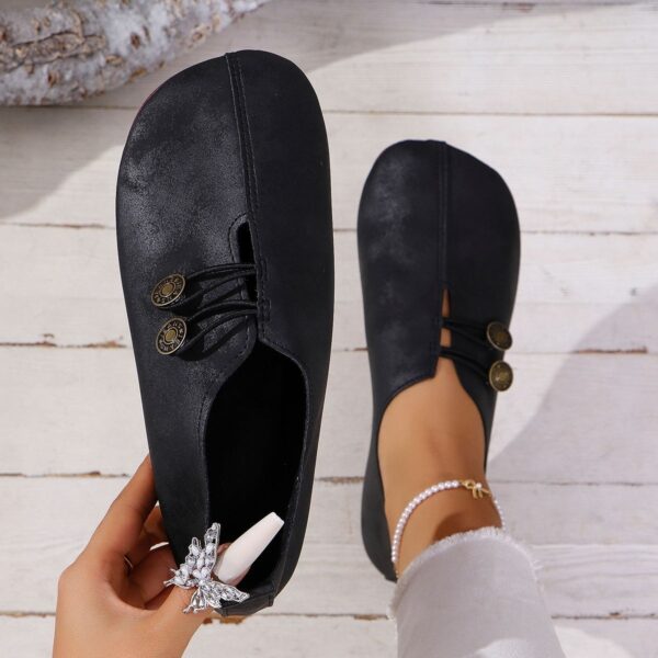 Comfortable Square Toe Slip-On Sandals, Flat Rubber Sole
