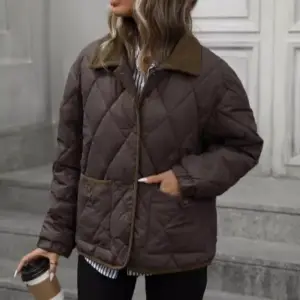 Warm Padded Cotton Coat for Women, Long Sleeve Lapel