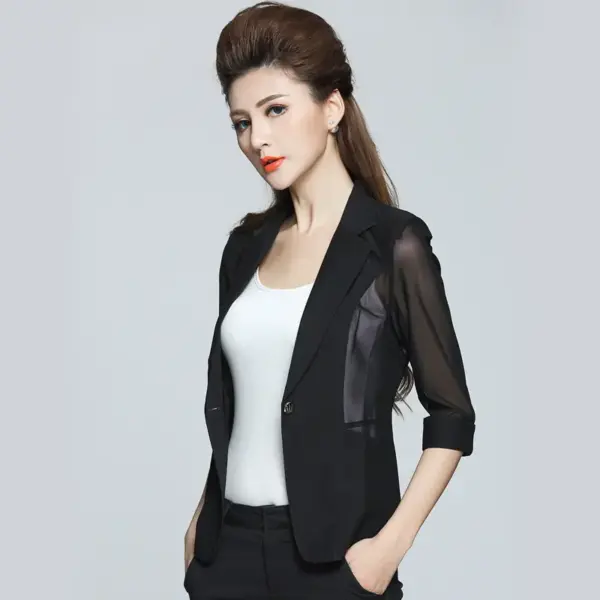 Lightweight Women’s Summer Suit Jacket with Short Sleeves