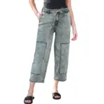 Washable Straight-leg Pants With Multiple Pockets And A Drawstring
