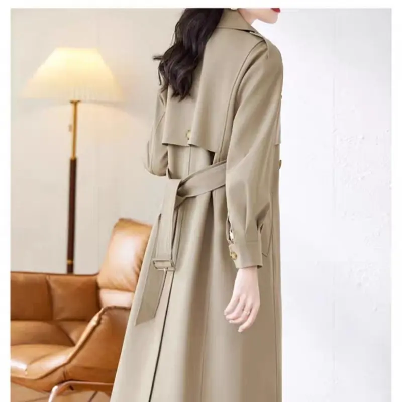 New Autumn Mid-Length Trench Coat For Women New Autumn Mid-Length Trench Coat For Women