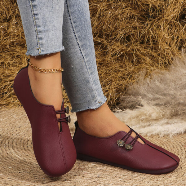 Comfortable Square Toe Slip-On Sandals, Flat Rubber Sole