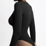 2c0f1887-88d7-495e-87da-262c43a76453.webp Flattering Button-Up Ribbed Bodysuit for Women, Black