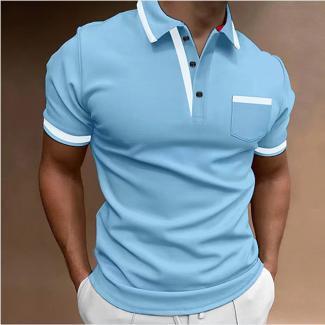 Men’s Printed Short Sleeve Shirt Square Collar Double Buckle Men’s Printed Short Sleeve Shirt Square Collar Double Buckle