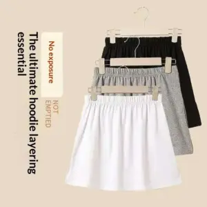 Women's Mock Two-Piece Skirt With Hoodie Hemline