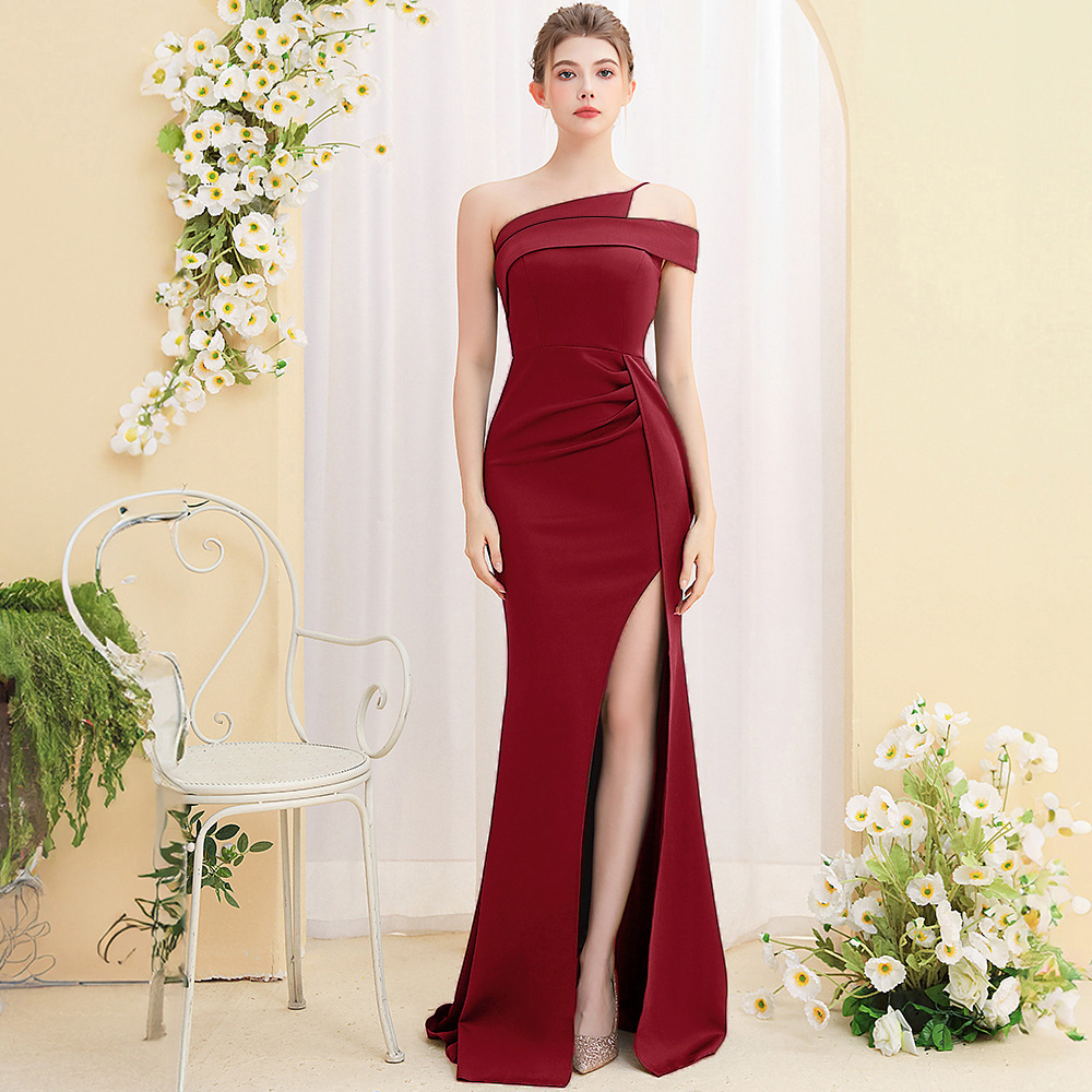 Flattering Long Fish-Tail Banquet Dress with Zipper