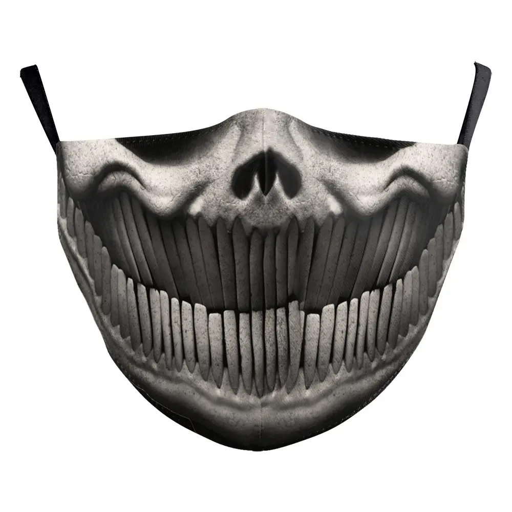 Lightweight Double-Layer Digital Print Skull Funny Face Mask