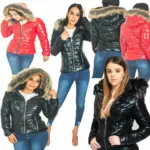 Warmth-Boosting Cropped Puffer Coat for Women With Faux Fur Collar
