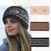 Wide Brim Knitted Hairband with Plaid Coverage Wide Brim Knitted Hairband with Plaid Coverage