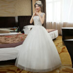 3015000177_140963403.jpg Double-Shoulder Lace Bridal Wedding Dress in Red & White
