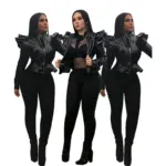 31d1ded4-6e60-412e-8f0c-924065a943b6.webp Confident Black Ruffled Leather Jacket for Women