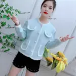 Soft Imitation Mink Fur Look Knitted Cardigan with Tassels