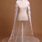 Long tail lace veil