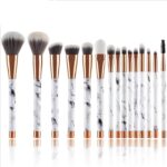 Smooth Full-Face & Eye Marble Makeup Brush Set, 11-Piece
