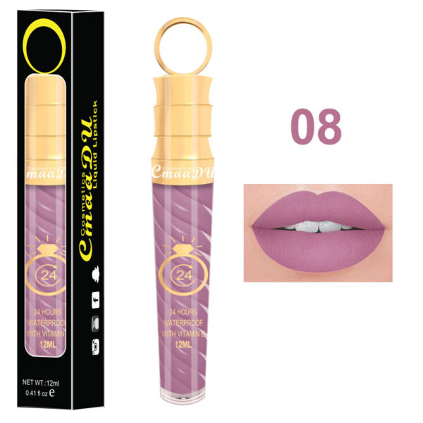 Non-Fading Matte Lip Gloss with No-Stick Cup, 12 ML