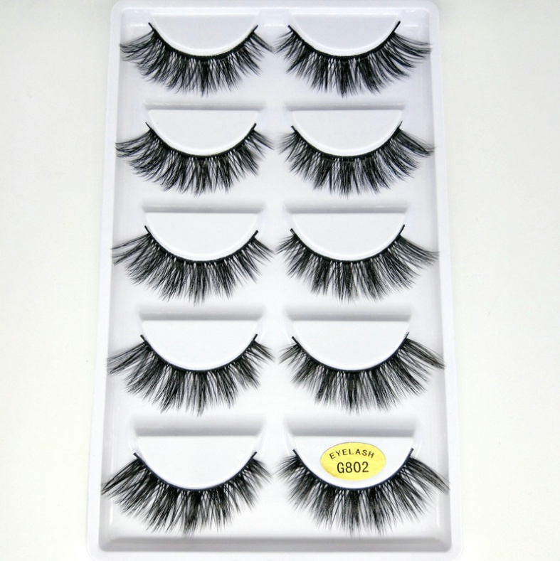 3 D Mink Hair False Eyelashes for Fuller Thick Section Look (5 Pairs) 3 D Mink Hair False Eyelashes for Fuller Thick Section Look (5 Pairs)