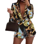 Women's Printed Small Blazer Pattern Painted Long Sleeves