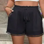 Pocket-designed, Niche High-waist Shorts