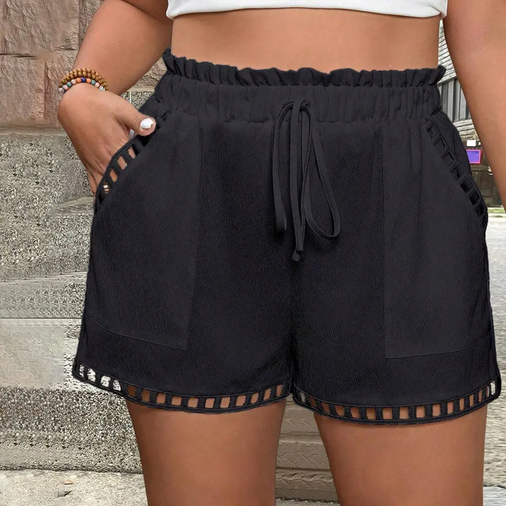 Pocket-designed, Niche High-waist Shorts