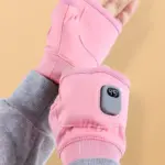 Adjustable USB Heated Warm Gloves with Digital Display