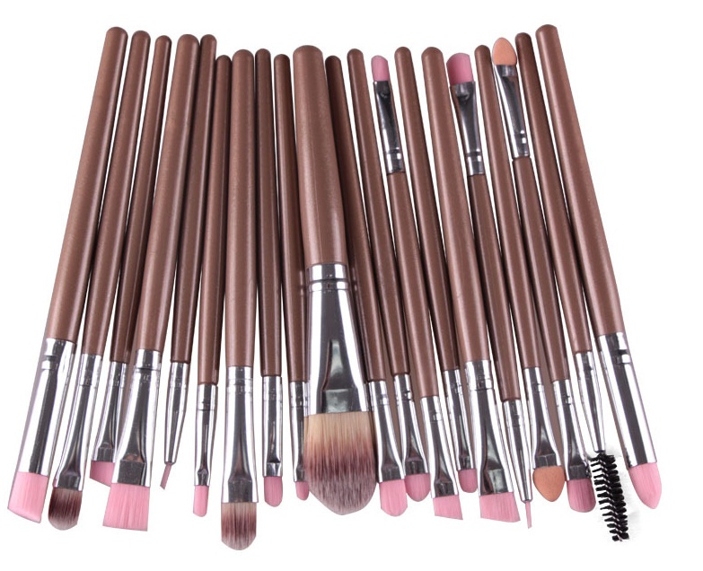 Soft Corrugated Nylon Wool Makeup Brush Set, 16 cm Handles