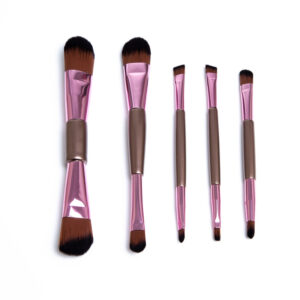 5-Pack Double-Ended Makeup Brushes for Liquid BB Cream, Eyeshadow