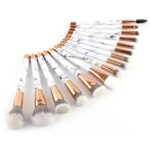 Smooth Full-Face & Eye Marble Makeup Brush Set, 11-Piece