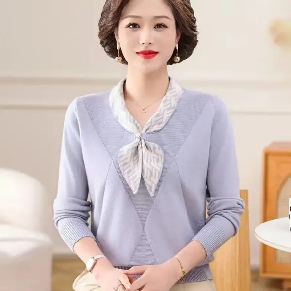 Thick Ribbed Pullover Knit Sweater for Loose Fit, Long Sleeve