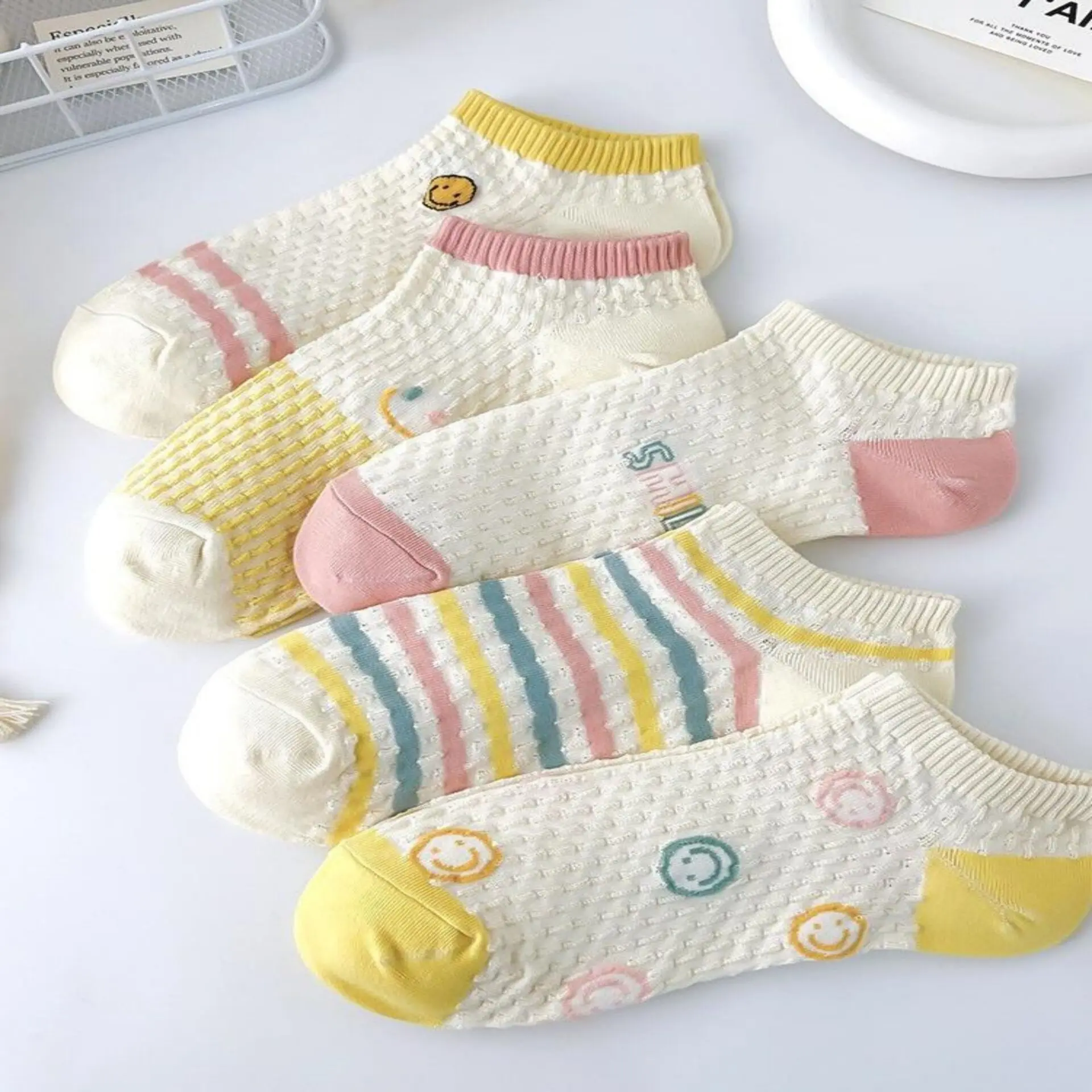 Women's Short Socks, INS Style Cute Versatile Korean Style New Fashion Ankle Socks, Breathable Socks For Spring Summer Autumn