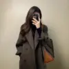 Warm Korean Wool Coat for Women—Thickened Mid-Long Warm Korean Wool Coat for Women—Thickened Mid-Long