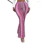 354f6606-d1c5-4ff1-bbea-67f269543426.webp Elastic Waist Flared Pants for Women, Printed Stripes